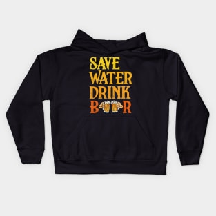 Save Water Drink Beer Party Kids Hoodie